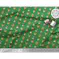 thumbnail image 2 of Soimoi Green polyester Crepe Fabric Dog Face Cartoon Printed Craft Fabric by the Yard 42 Inch Wide, 2 of 3