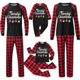 thumbnail image 4 of Pyjamas de Noël Assortis pour la Famille Noël en Famille 2024 Chandail à Manches Longues Imprimé de Noël Décontracté à Col Rond avec Capuchon pour Femmes Pyjamas de Noël pour Femmes Noir Maman Taille:L, 4 of 4