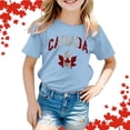 thumbnail image 2 of GDREDA Canada T-Shirts Imprimé Drapeau Filles T-Shirt à Manches Courtes Été Col Rond T-Shirt Coupe Décontractée T-Shirts Basiques, 2 of 6