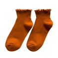 thumbnail image 1 of GDREDA Thermal Socks Women Edge Vertical Striped Boat Socks Fresh Socks Orange,One Size, 1 of 3