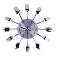 thumbnail image 2 of Kitchen Utensil Wall Clock,Large 3D Mirror Surface Spoon Fork Wall Clock Spoon Fork Clock Exceptional Craftsmanship, 2 of 9