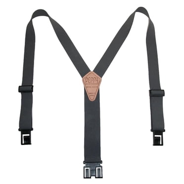 Perry Suspenders Bretelles pour Hommes à Crochet Élastique à l'Extrémité 1 1/2 Pouce - Gris, Grand