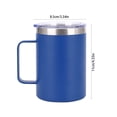 thumbnail image 2 of Tasse à Café en Acier Inoxydable avec Couvercle et Poignée, Isolation Thermique, Portable, Hauteur 4,52 Po, Matériau en Acier Inoxydable 304, 2 of 7
