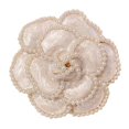 thumbnail image 4 of Flower Brooch Elegant Decorative Accessory Decor Ornament for Coat Suit Cover Up White, 4 of 12