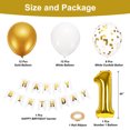 thumbnail image 2 of Uxcell 1st Birthday Decorations, 40 Inch Gold Number 1 Balloon for One Year Old Decoration, 2 of 5