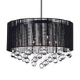 thumbnail image 2 of 6 Light Drum Shade Chandelier with Chrome finish, 2 of 6