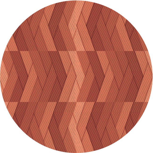Ahgly Company Tapis Rond Lavable en Machine Intérieur Transitionnel Orange Vif, 3 Pieds Rond