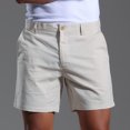 thumbnail image 1 of EOYWHK Linen Gym Shorts Juniors Relaxed Fit Dress Shorts Summer Casual Solid Color Elastic Drawstring Pockets, 1 of 7