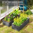 thumbnail image 4 of Outsunny Raised Garden Beds Set of 2, Galvanized Planter Box, Light Grey, 4 of 10