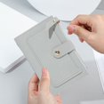 thumbnail image 4 of Card Holder Pouch Women Purse Versatile Women‘s Purse with Button Closure Solid Color Card Holder Wallet Portable Changes, 4 of 5