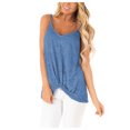 thumbnail image 1 of Timegard Camisoles pour Femmes Col Rond Bretelles Spaghetti Nœud Confortable Chic Décontracté Sans Manches Hauts Blouse, 1 of 7