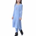 thumbnail image 4 of XZNGL Long Sleeve Maxi Dress Muslim Long Dress Medium Big Girls Long Sleeve V Neck Colorblock Dress Maxi Dress Long Sleeve Long Sleeve Wedding Dress Long Sleeve Formal Dress, 4 of 6