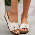 thumbnail image 3 of Orthopedic Platform Sandals for Women 2025 Boho Beach Flower Wedge Dress Slip on with Arch Support, 3 of 5