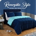 thumbnail image 2 of Canadian Linen All Season Ultra Soft Down Alternative Duvet Insert, Queen Size, Navy Blue & Sky Blue, 2 of 8