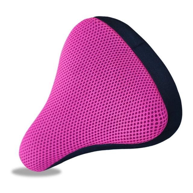Bicycle Comfort Saddle Cover Soft Breathable Bike Saddle Cushion Cover Rose Red
