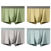FhsagQ Underwear Mens Underwear Boxers Pack Comfortsoft Mens Solid Color Boxers Mid Waistband Underpants Underwear for Men Pack Briefs 9 Most Comfortable Mens Underwear Super Fit Yellow XXXL
