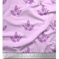 thumbnail image 1 of Soimoi Satin Silk Fabric Leaves & Floral Block Fabric Prints by Yard 42 Inch Wide, 1 of 3