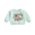 thumbnail image 1 of Bébé Garçons Halloween Sweat-Shirts à Manches Longues Cartoon Lettre Imprimé Pull Enfant Automne Tops, 1 of 8