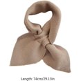 thumbnail image 4 of Women Knitted For Cross Collar Scarf Winter Warm Solid Color Loophole Neckerchie Scarves, 4 of 8