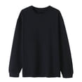 thumbnail image 1 of Yuyuzo Chandails en Molleton pour Femmes Manches Longues Col Rond Décontracté Confortable Automne Hiver Chandail Ample, 1 of 3