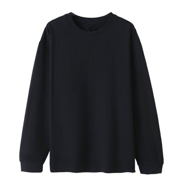 Timegard Tops for Women Sweatshirts Long Sleeve Crew Neck Solid Color Tshirts Fall Casual Loose Tops