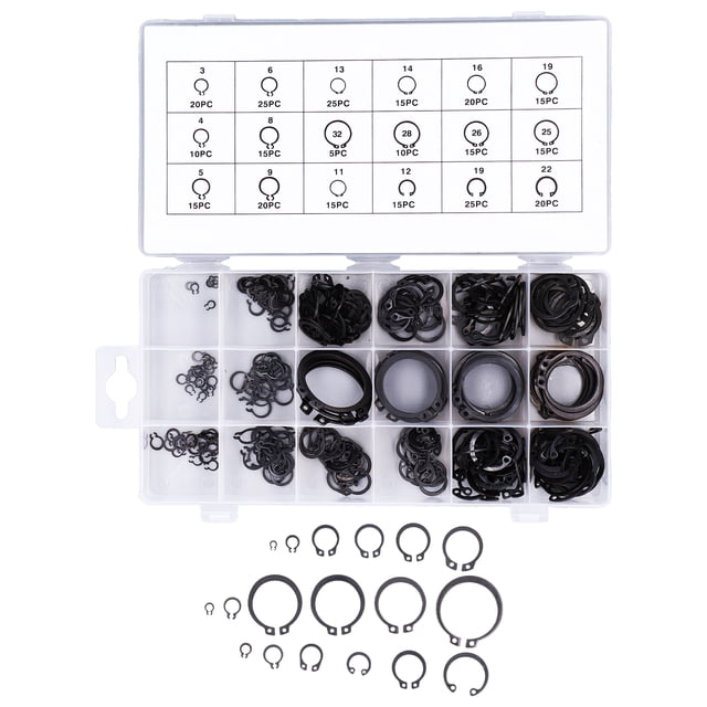 Ensemble de 300 Pcs de Clips C Circlip à Anneau de Maintien pour Machine Véhicule