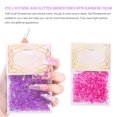 thumbnail image 3 of 1440 Pieces Glass Crystal Set Flat with Rainbow Color Semicircle Back Excellent Gloss Nail Art Rhinestones DIY Handcraft Manicure Accessories Card Making Pink, 3 of 7