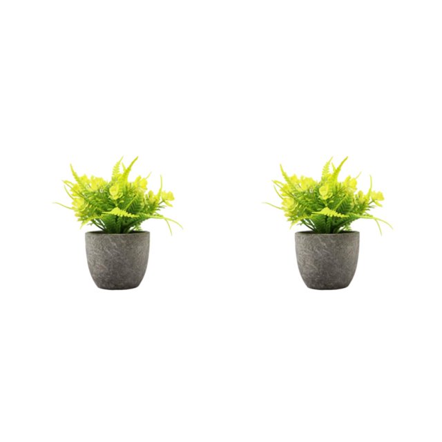 Decodeary Green Eco-friendly Artificial Money Tree In Pot Long-lasting Durability Realistic Appearance yellow rose 2Set
