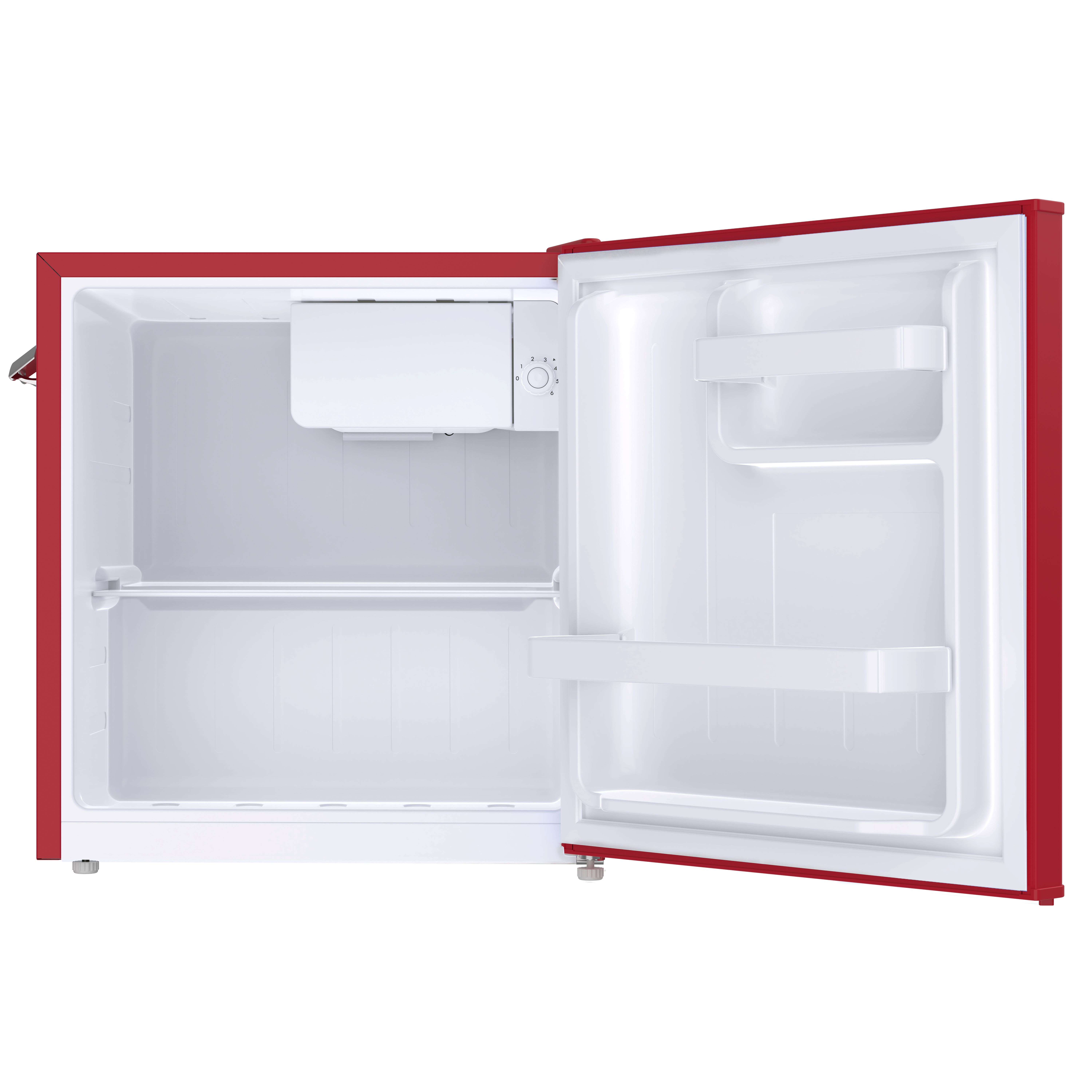 Mini-réfrigérateur rétro Frigidaire 1,6 pi³ avec ouvre-bouteille latéral, réfrigérateur compact avec compartiment congélateur, rouge
