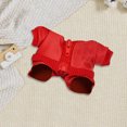 thumbnail image 3 of Doll Accessory Clothing: 17cm Doll Wearing A Unique Red Leather Jacket Design, 3 of 3
