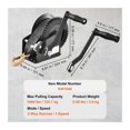thumbnail image 1 of Hand Winch Boat Trailer Winch Heavy Duty Rope Crank Polyester Strap And Two-Way Ratchet Manual Operated Hand Crank Winch, 1 of 7