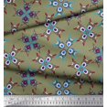 thumbnail image 3 of Soimoi Crepe Silk Fabric Tiles Moroccan Printed Fabric 1 Yard 42 Inch Wide, 3 of 3