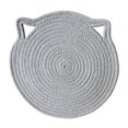 thumbnail image 2 of EGNMCR Placemats Table Placemats Heat-resisting Cotton Rope Placemat With Hanging Ears ,Easy To Rinse A placemat, 2 of 2
