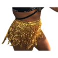 thumbnail image 1 of Women Belly Skirt  Sequined Fringe Mini skirt with Adjustable Waist Straps for Dance Performance  Rave Party, 1 of 7