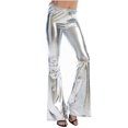 thumbnail image 1 of Pantalon à Taille Élastique pour Femmes Pantalon Évasé Style Boîte de Nuit pour Femmes Pantalon Moulant Micro Extensible Multicolore Pantalon Taille Haute pour Femmes Pantalon pour Femmes à Taille Élastique, 1 of 4