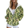 thumbnail image 1 of WZXFASHION Women'S Fashionable And Simple Zipper Hooded Drawstring Pocket Cardigan Sweatshirt Clearance Sales Today Deals Prime pullover sweater, 1 of 4
