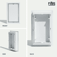 thumbnail image 4 of Fittes Framed Wall Vent [Lite], Minimalist ABS Plastic HVAC Air Return Register Cover, Customizable Modern Airflow Solution for Home or Ceiling, 15-Min DIY Install – 4"x10" – Cotton White, 4 of 13