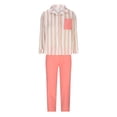 thumbnail image 4 of Mikilon Ensemble Élégant pour Femmes 2 Pcs Été Nouveau Cardigan à Revers Imprimé Mode Costume Nouveau Cardigan Décontracté Été Imprimé Ensemble Mode Rose TP, 4 of 6