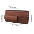 thumbnail image 3 of Brown Car Windshield Sunshade Glasses Storage Organizer With Leather Card Holder And Receipt Clip Multifunctional Car Accessory 12.20 X 6.69 Inches 0.77 Lbs, 3 of 6