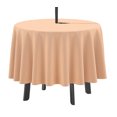 thumbnail image 1 of Nappe ronde d'intérieur/extérieur de Vargottam Nappe ronde de 58 pouces avec le parapluie, nappes imperméables zippées de patio, couvertures de table de printemps/été pour la pêche de table circulaire/BBQs/Picnic-Light, 1 of 7