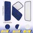 thumbnail image 4 of CUITING 3 Pcs Replacement Microfiber Pad for Universal Commercial 16.5 Inch Mop Head Flat Mop Head Wet & Dry Commercial Cleaning Refills Reusable Mop Refills Fit for Most Microfiber Flat, 4 of 7