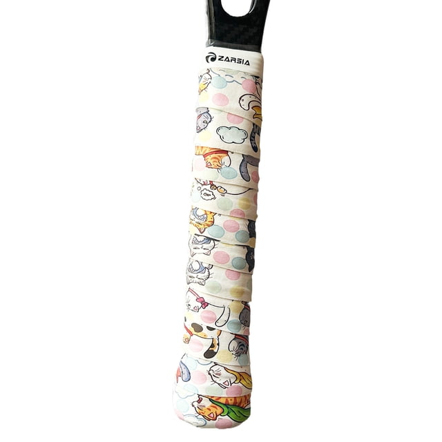 Tennis Grip Tape,Grip Tape for Handles Instant Printing Sweat Absorbing Hand Glue Soft and Slip Sweat Absorbing Fashion Tennis Racquet Grip Handle Adhesive Tape Tennis Racket Grip Tape