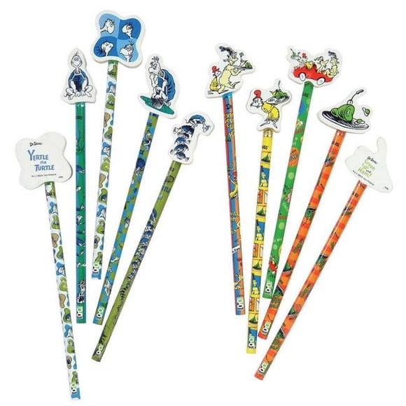 DDI 290231 Dr. Seuss #2 Crayons - Gomme d'Écran en Soie Géante 9 Unités Caisse de 36