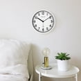 thumbnail image 4 of HOMETRENDS Basic Indoor 8.8-inch Black Analog Round Wall Clock, 4 of 7