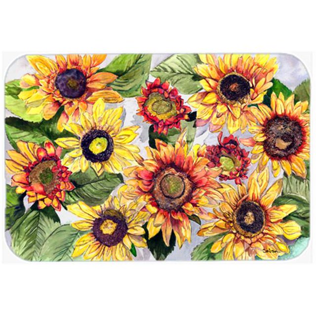 Carolines Treasures 8766JCMT 24 x 36 In. Sunflowers Kitchen or Bath Mat
