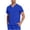 Blue, variant on Bocqde Scrub Tops for Men Men's Solid Color Scrubs Tops Plus Size Short Sleeve V Neck Working Nurse Unifrom with Pockets