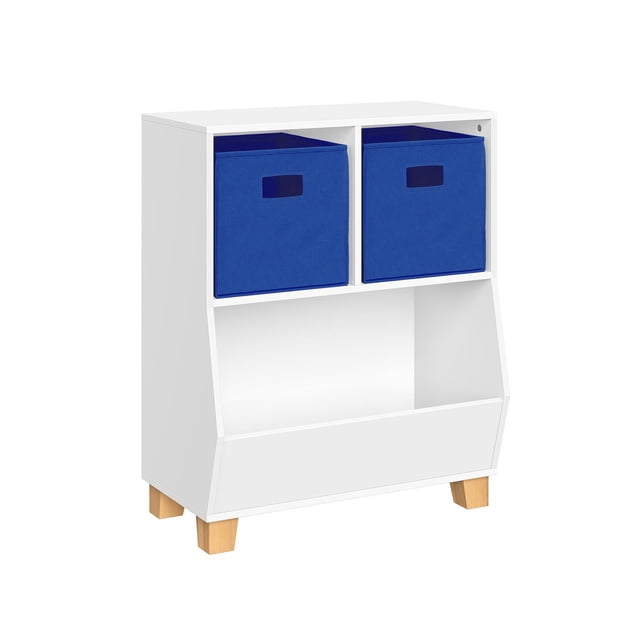 Kids Catch-All Multi-Cubby 24" Toy Organizer and 2 Bins