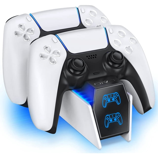 Maxmix PS5 Controller Charger, DualSense Charging Stand for Playstation 5 Controller, PS5 Control Charger, Fast Charging Dock Station with LED Indicator