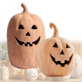 thumbnail image 1 of Handmade Terracotta Pumpkin Jack O'-Lantern a Hallowmas Handcrafted Gem for Home Festivities & Fall Decorations for Home, 1 of 7