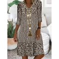 thumbnail image 4 of Robe Maxi 2025 pour Femmes Femme Habillée Col Rond à Pois Imprimée Décontractée Robe à Col en V Sans Manches Ligne A Plissée Robes Maxi pour Femmes Été Ample Froncée Fluide Décontractée Robes d'Automne pour Femmes Décontractées Robes Débardeur, 4 of 4
